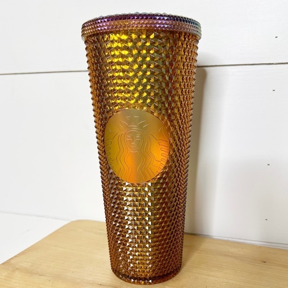 Starbucks Venti Copper Bling Studded Cup 24oz - Picture 1 of 5